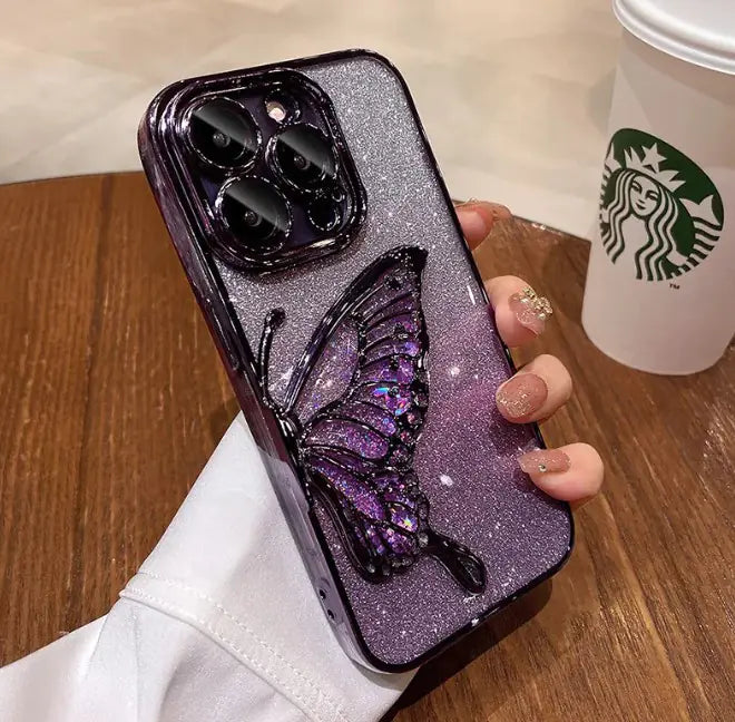 ButterflyX Glitter Phone Case for 11, 12, 13, 14, 15 models